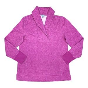 Talbots Magenta Shawl Collar Pullover Sweater